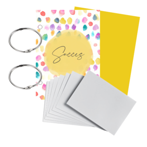 Afscheidsbundel met witte kaartjes - Succes