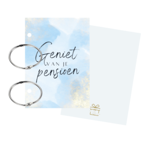 Pensioenbundel met een mix van bedankkaartjes - blauw