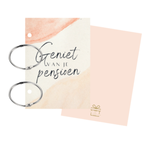Pensioenbundel met een mix van bedankkaartjes - roze