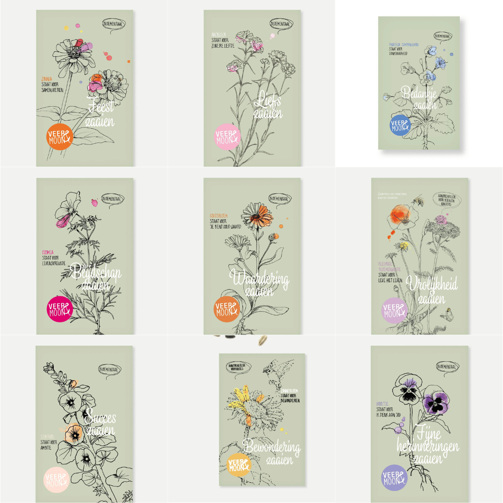 Bloemenkaart - diverse varianten (vanaf 25 stuks) - Afbeelding 2